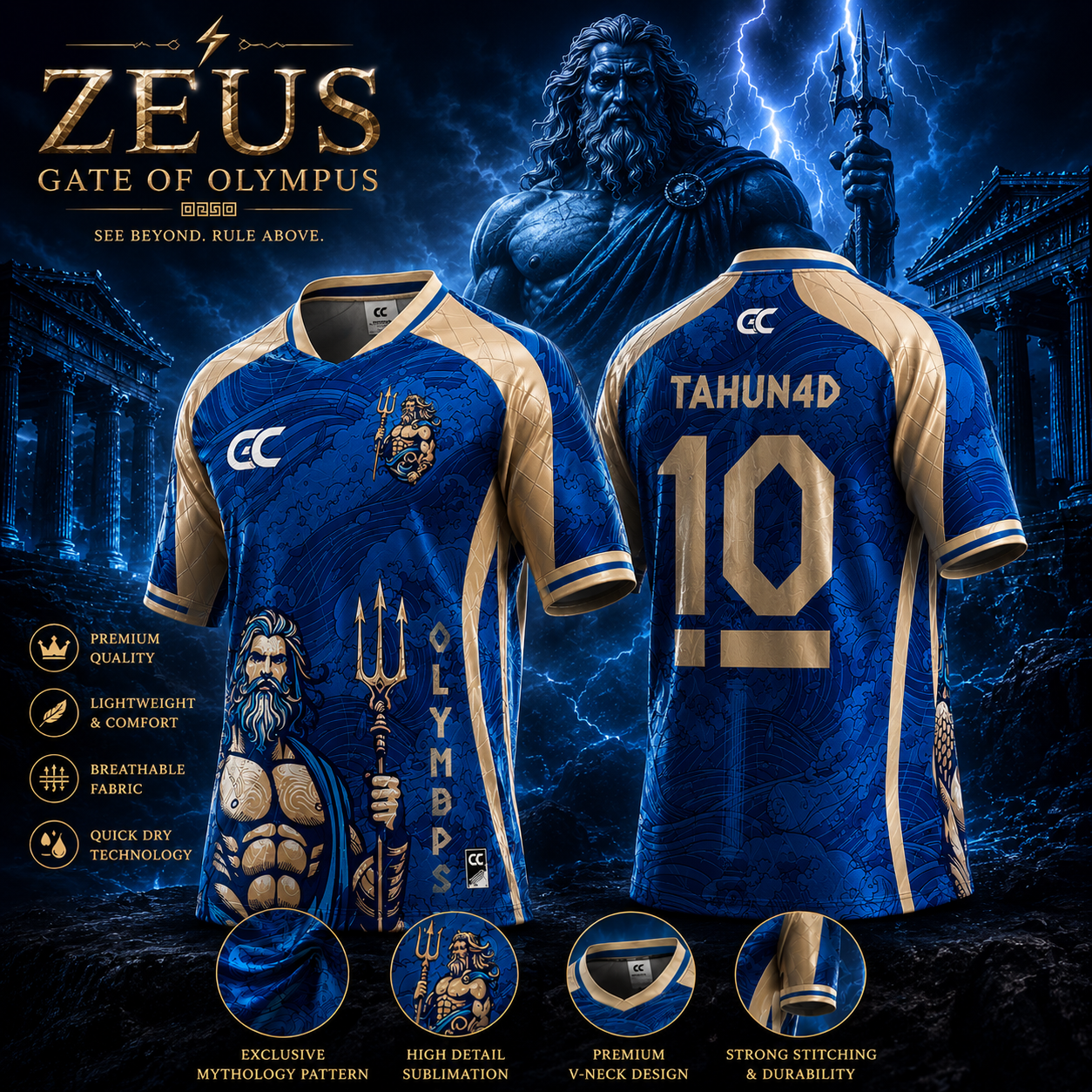 TAHUN4D Gate of Olympus Blue Jersey